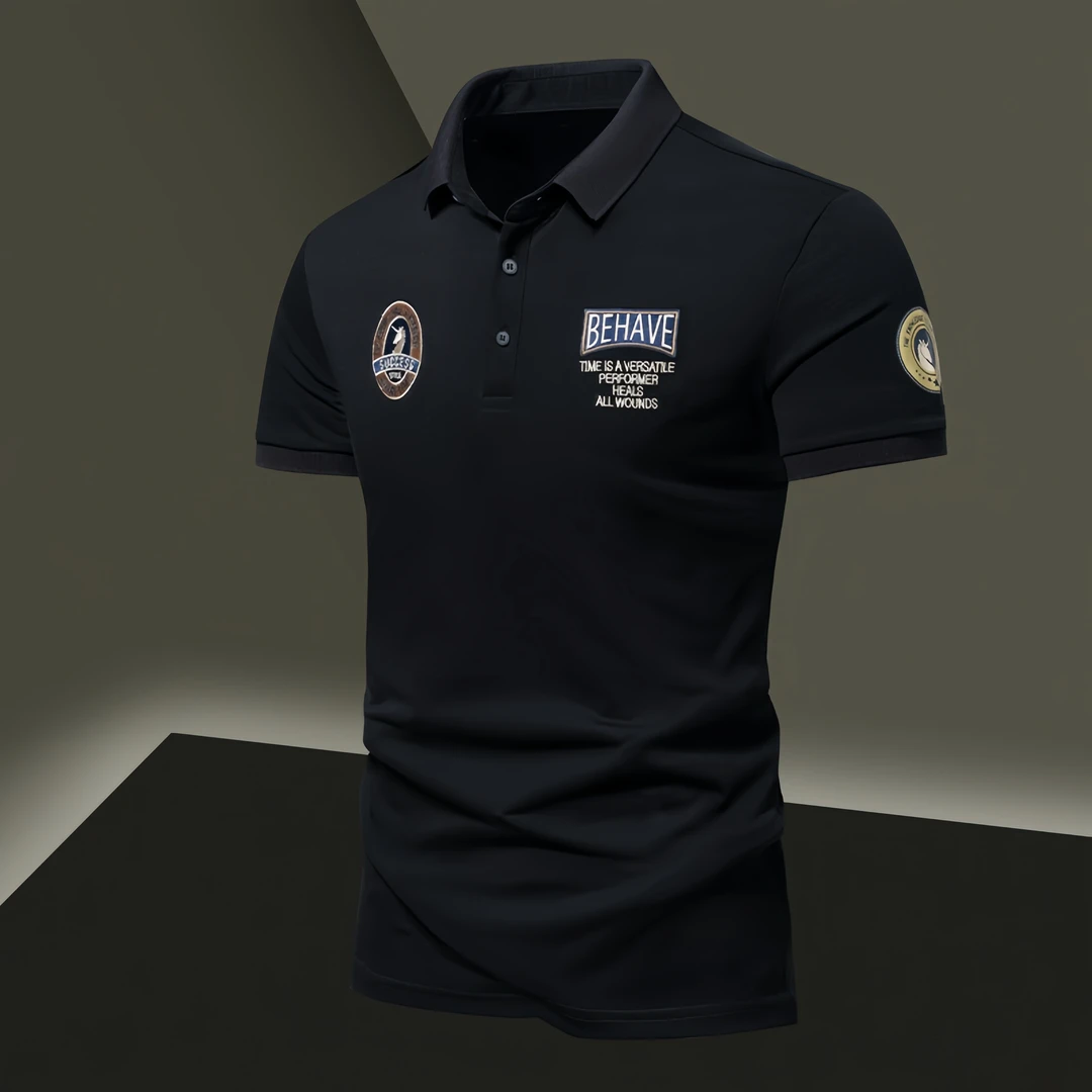 2026夏季百搭男士休闲短袖POLO衫韩版翻领修身T恤潮流