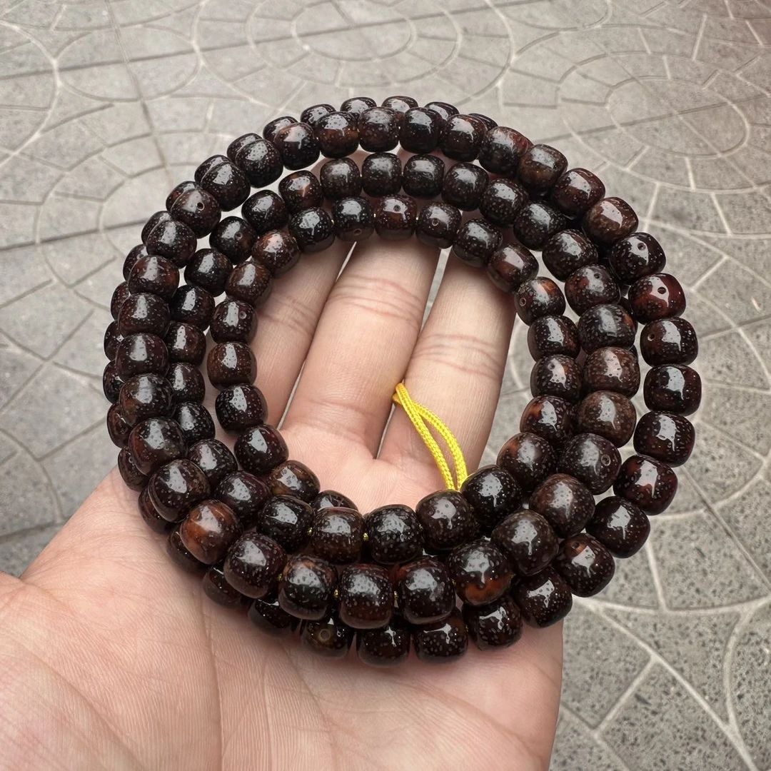 【双11特惠】G97482-星月菩提老陈籽黑金脖挂-尺寸8mm-