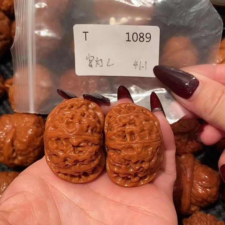 魏***摩吊坠文玩核桃宫灯41
