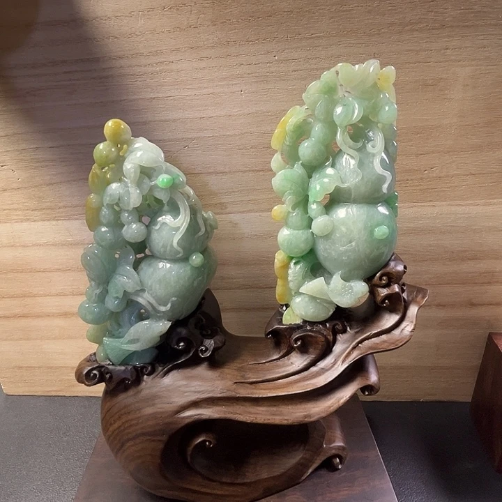 幸***儿翡翠未镶嵌摆件翡翠