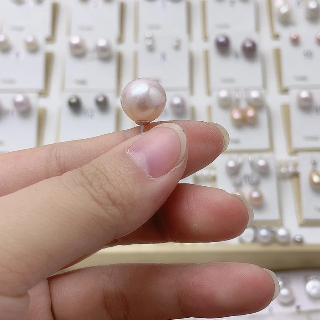 小***喽银S925镶嵌耳饰淡水珍珠