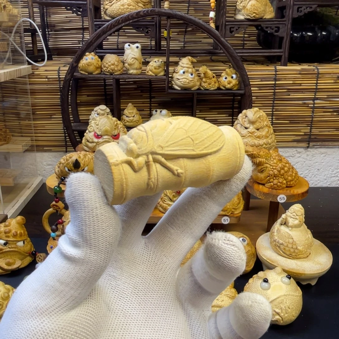 竹个性文玩竹雕金蟾