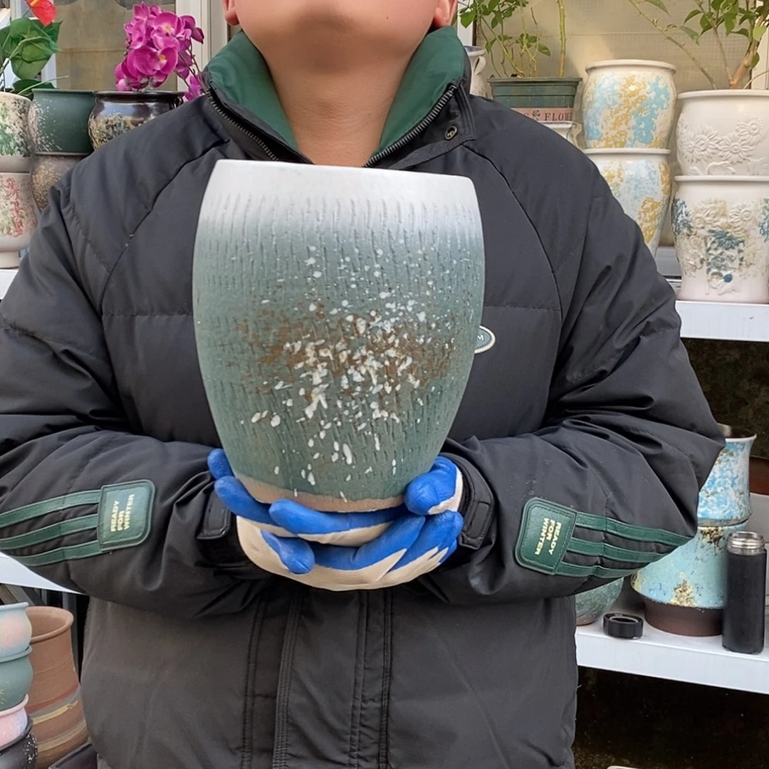 紫砂花盆口16高20瑕疵