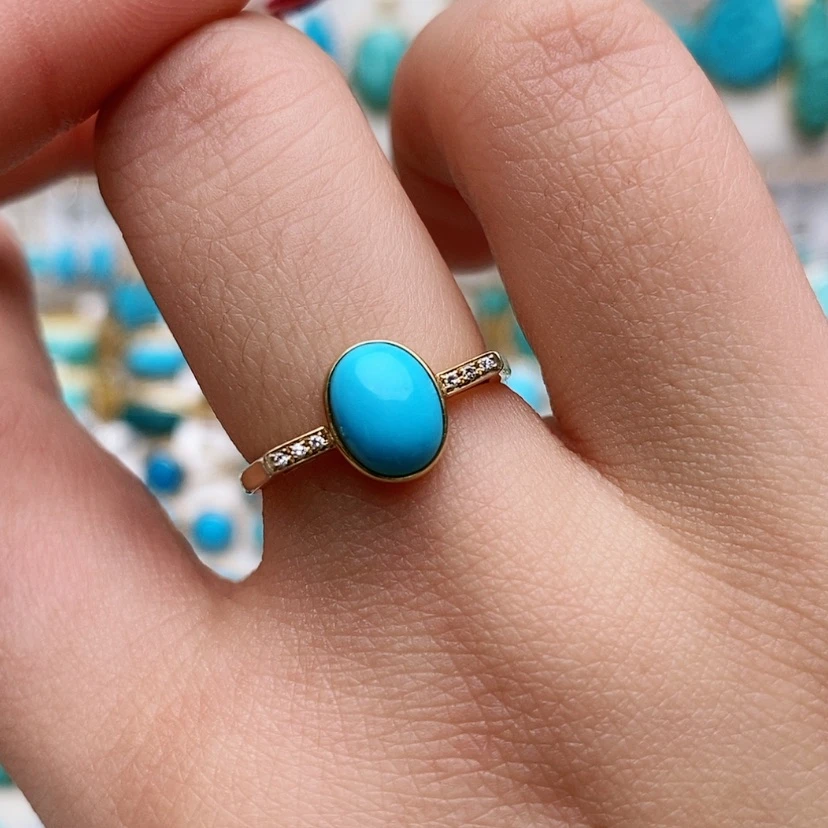 【闪购商品】绿松石配饰18K金镶嵌