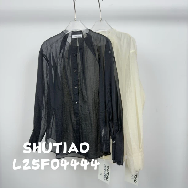【SHUTIAO】2025夏季：新款小众设计款衬衫L25F04444