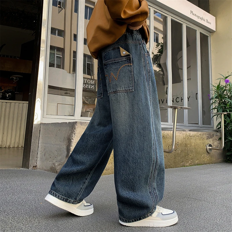 上新！童装秋装2025新款牛仔裤男童裤子12-15岁初中生男裤潮酷痞帅