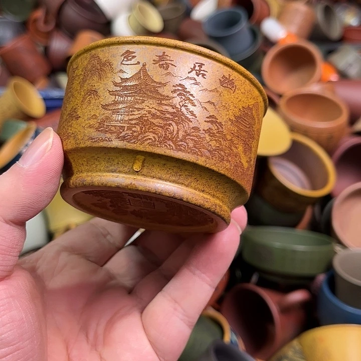 紫砂茶杯全手工紫砂主人杯