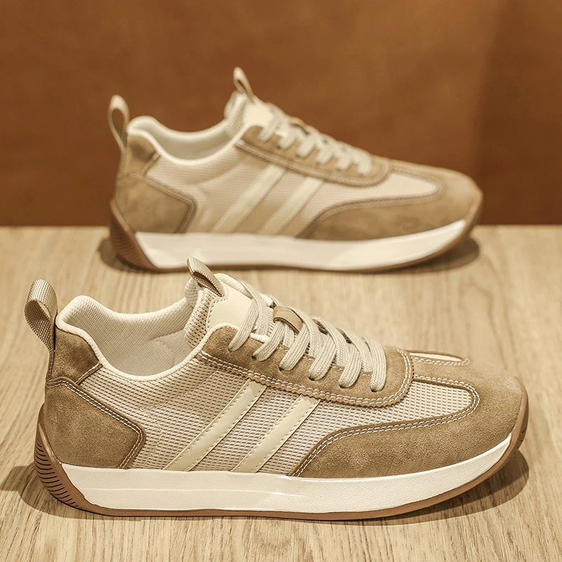 夏季男鞋透气薄款网面鞋子男潮鞋百搭复古德训运动休闲鞋阿甘网鞋