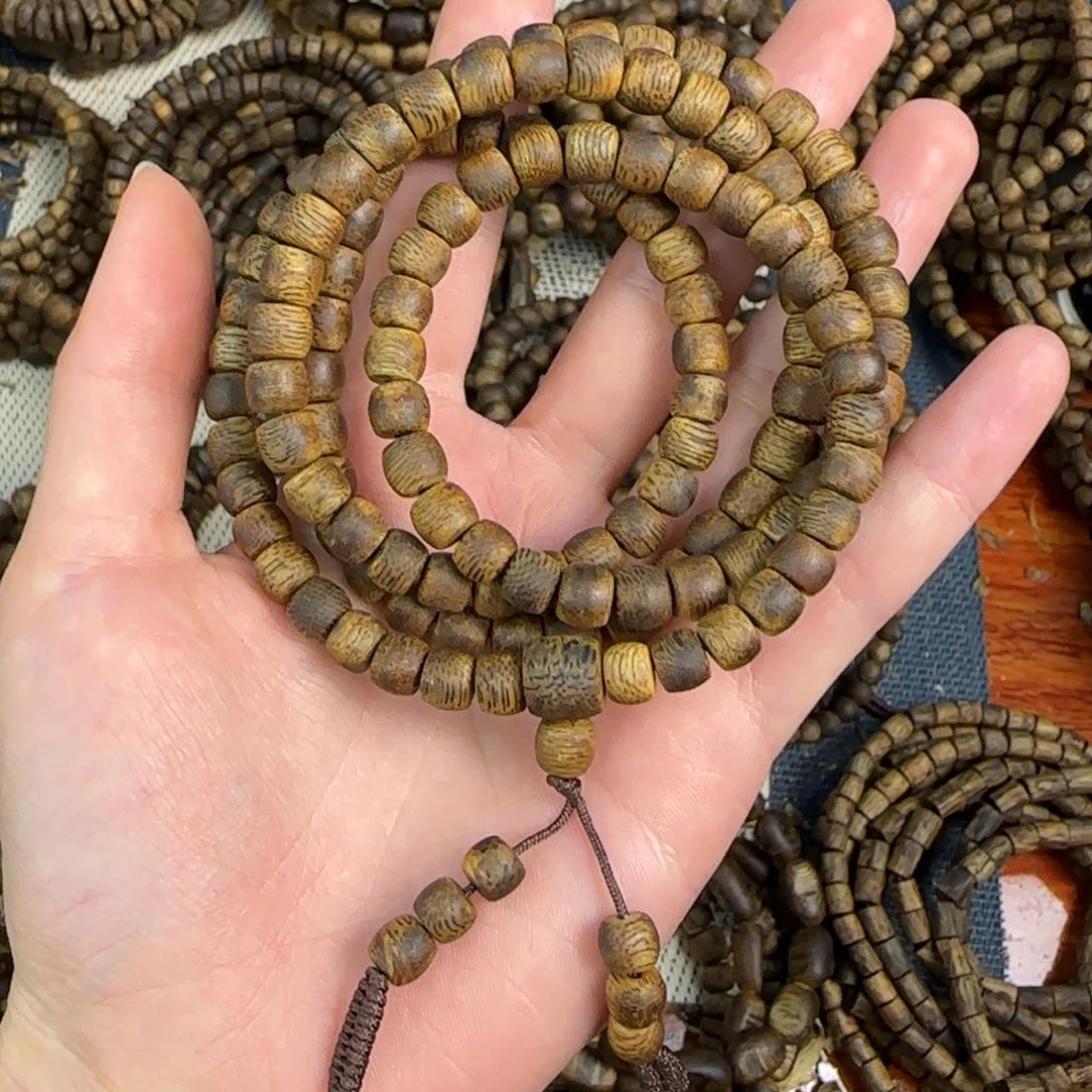 沉香碎屑沉香卡6鼓珠多圈13g➕