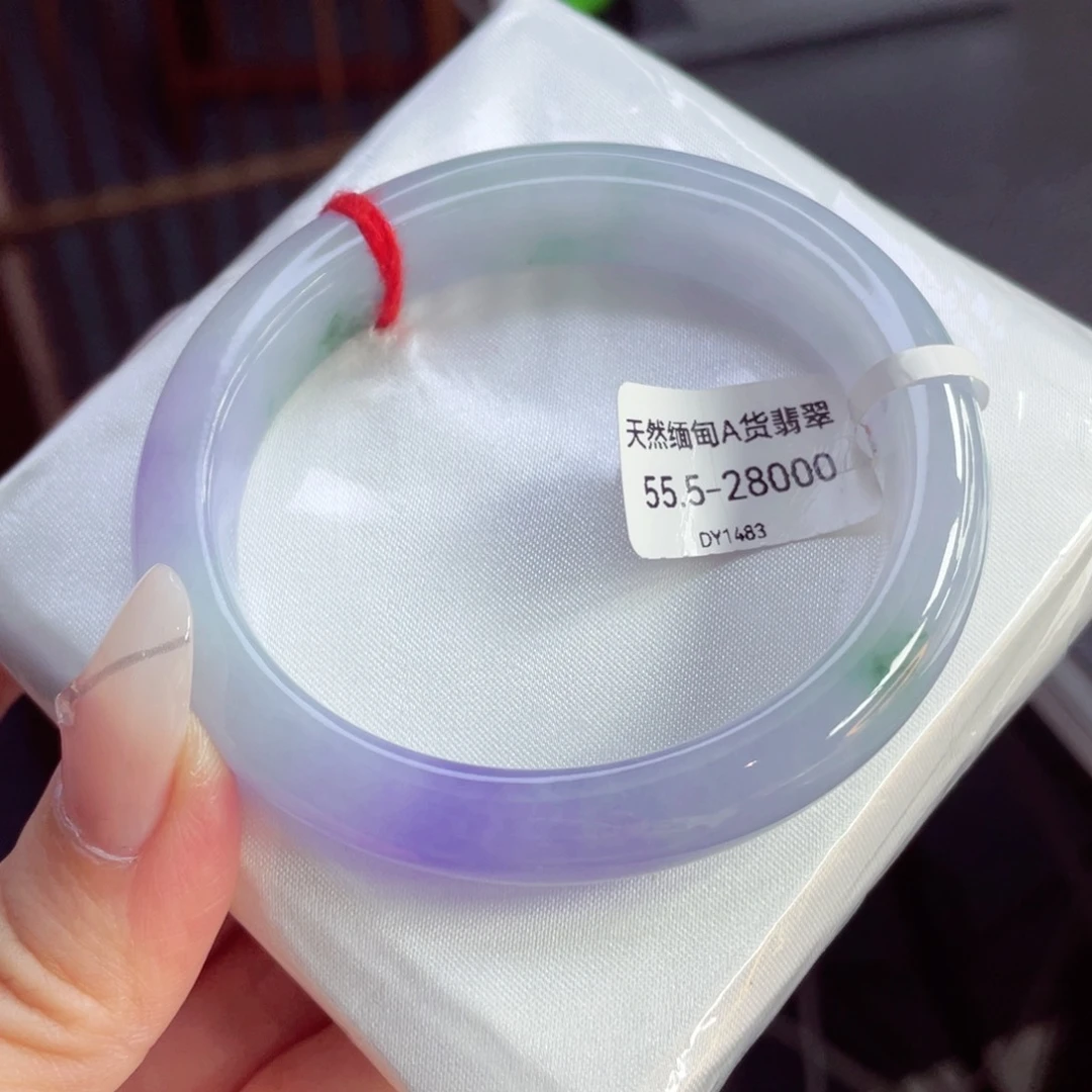 翡翠手镯未镶嵌55.7贵妃莫奈花园