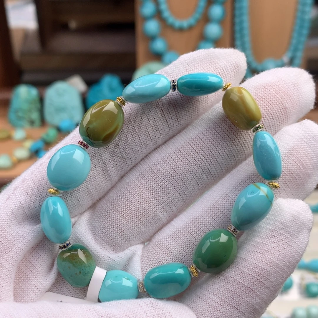 绿松石未镶嵌珠宝奇石10.2mm