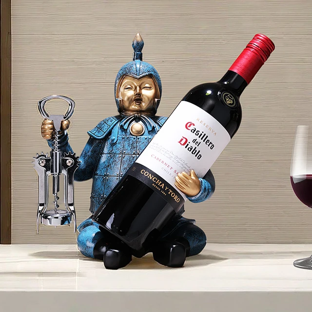 兵马俑红酒架摆件酒柜装饰品胖兵西安文创纪念品艺术中式乔迁礼物