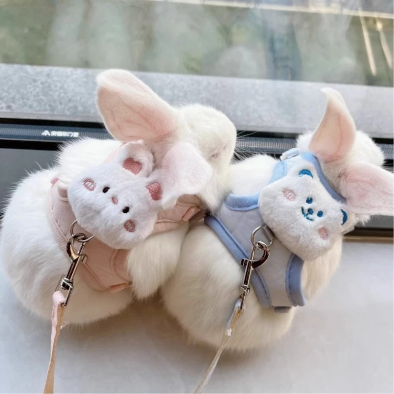 兔兔牵引绳外出防挣脱工字胸背式侏儒兔长耳兔小兔子宠物猫牵引绳