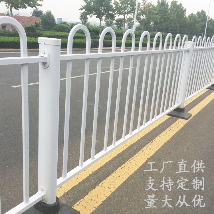 京式锌钢道路护栏停车场分流交通防护栏马路人行公路隔离防撞栏杆