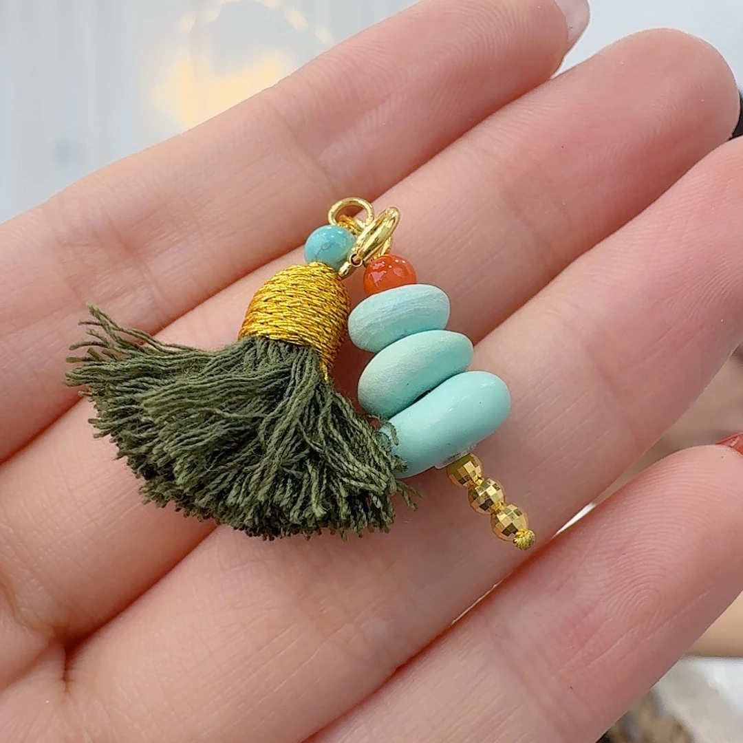 绿松石18K金镶嵌珠宝奇石