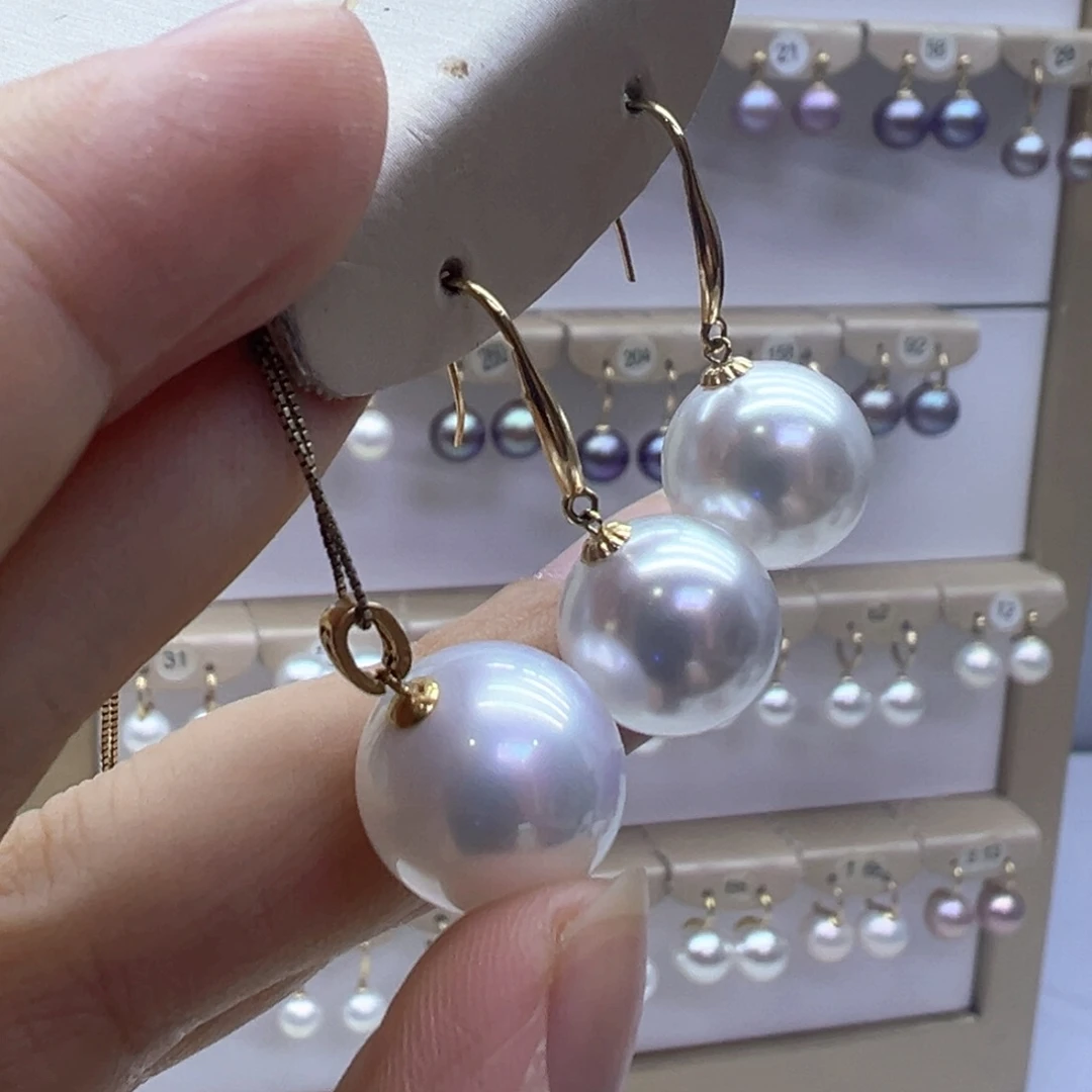 淡水珍珠18K金镶嵌吊坠(赠链)