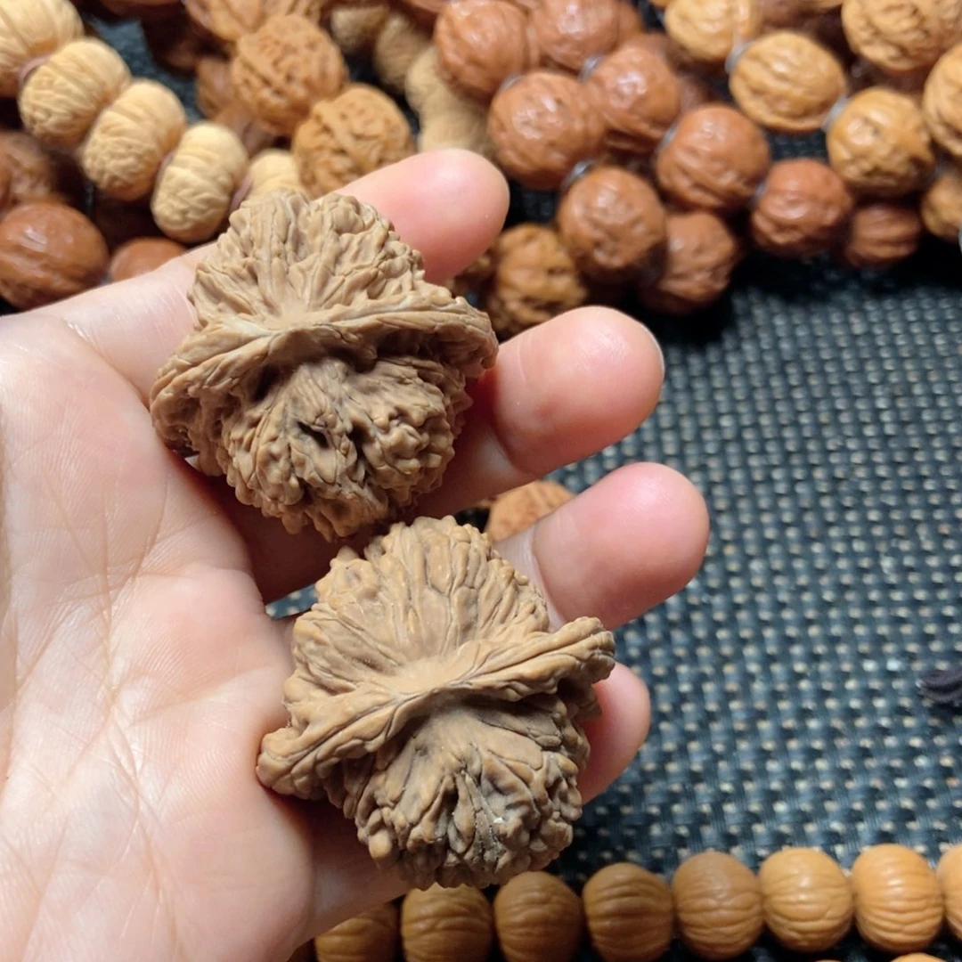 桃核手串四座楼一对