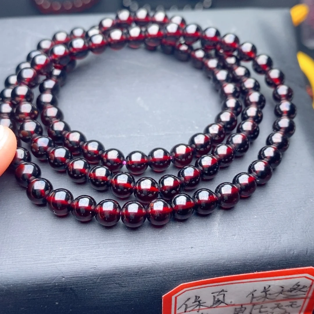 石榴石未镶嵌手链6毫米