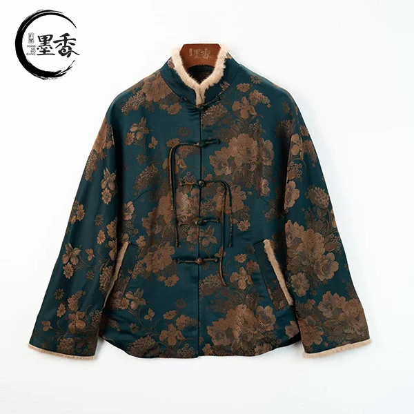 XuanGeMoXiang/轩阁墨香【悦颜】新中式时尚百搭高级棉服 MX991003