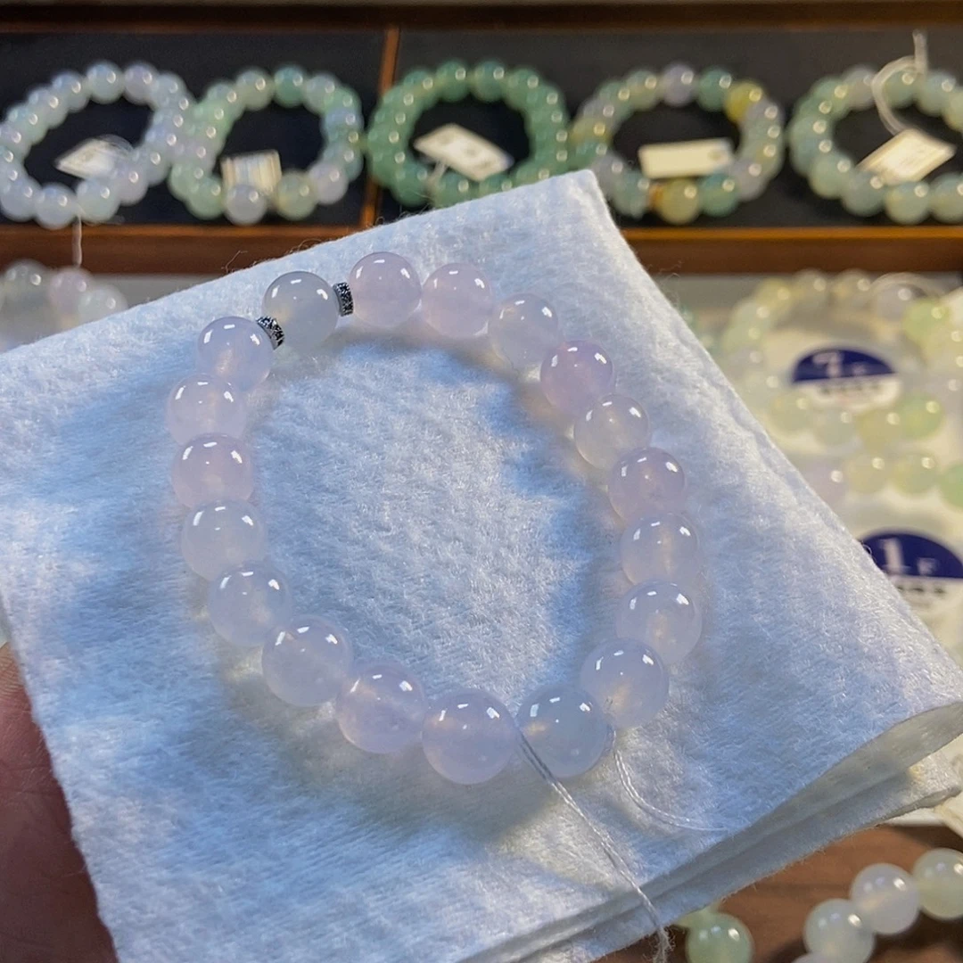 定制翡翠未镶嵌翡翠手串卡9.8