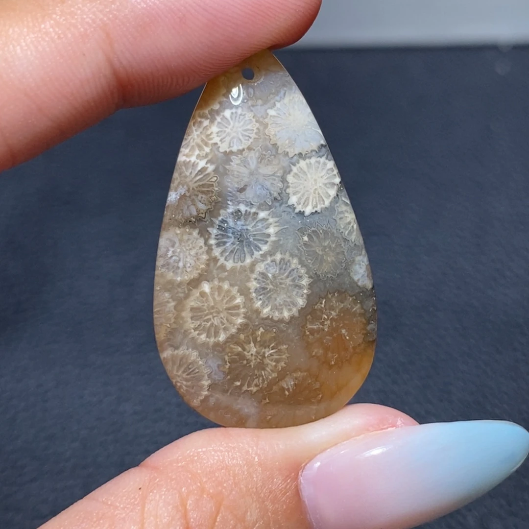 硅化珊瑚（珊瑚玉）颈饰合金2711