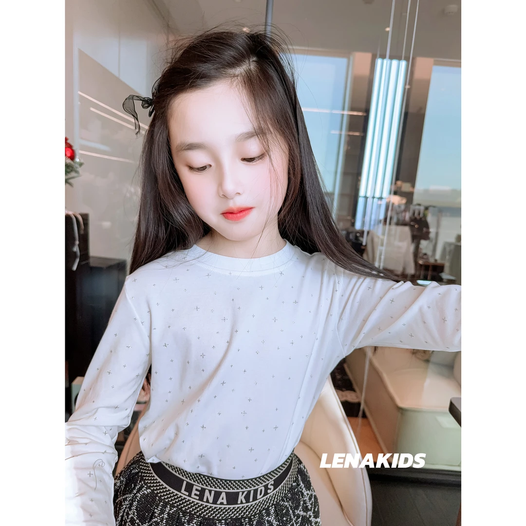Lenakids【春上新·百搭打底衫】闪闪百搭气质女宝打底衫25021007