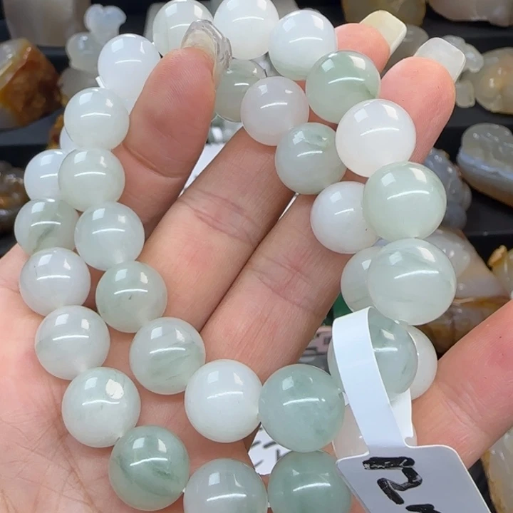 玛瑙/玉髓合金天山翠12mm手串