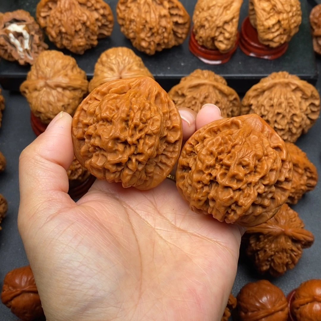 文玩核桃把件49官帽