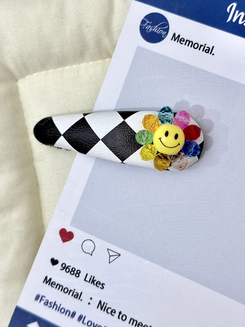 韩版东大门定制款原创设计时尚可爱彩色太阳花发夹（单支）BB81