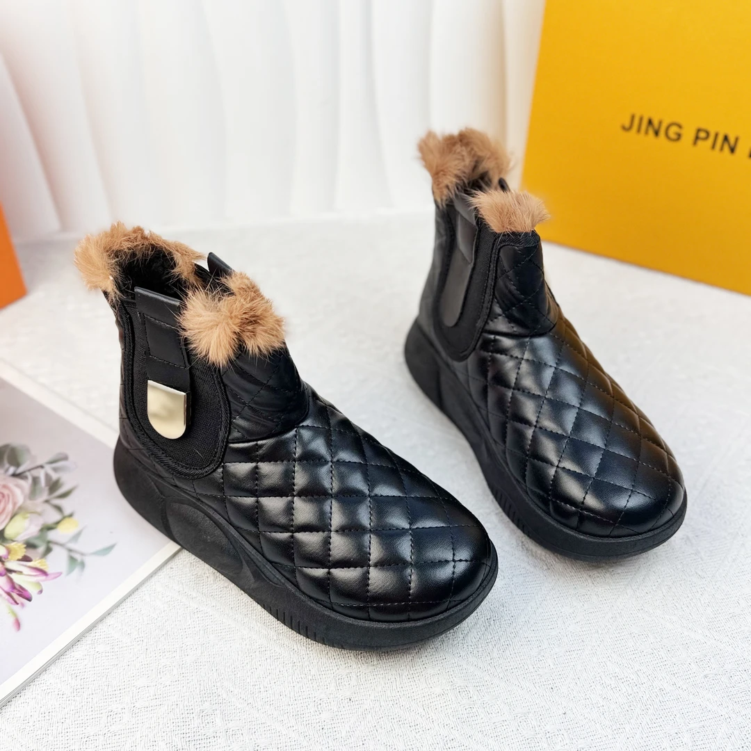 断码高帮棉鞋女冬季加绒加厚保暖休闲百搭女短棉靴子A118