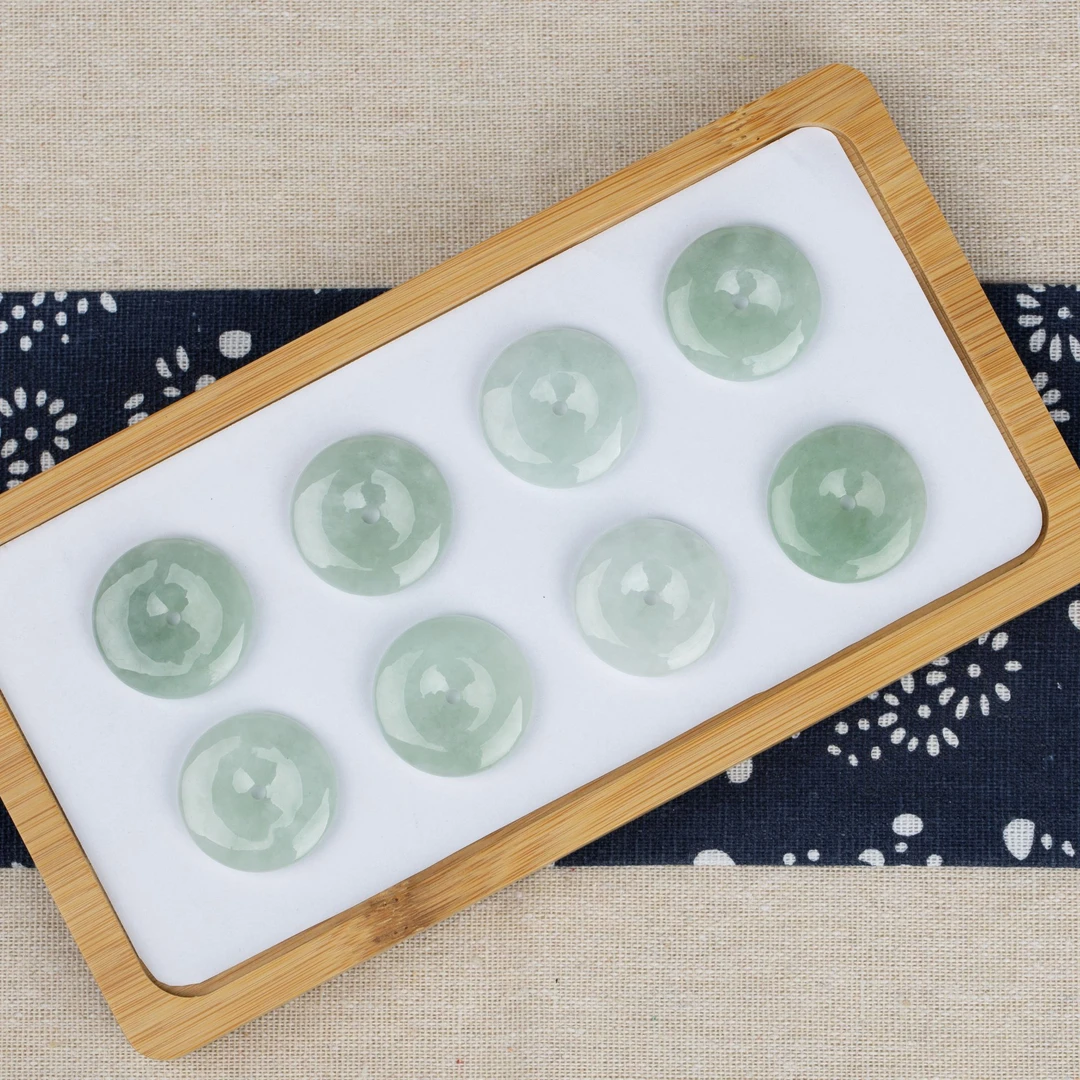 天然翡翠A货平安扣吊坠天然玉石百搭挂坠（多样性发其一）带绳0002