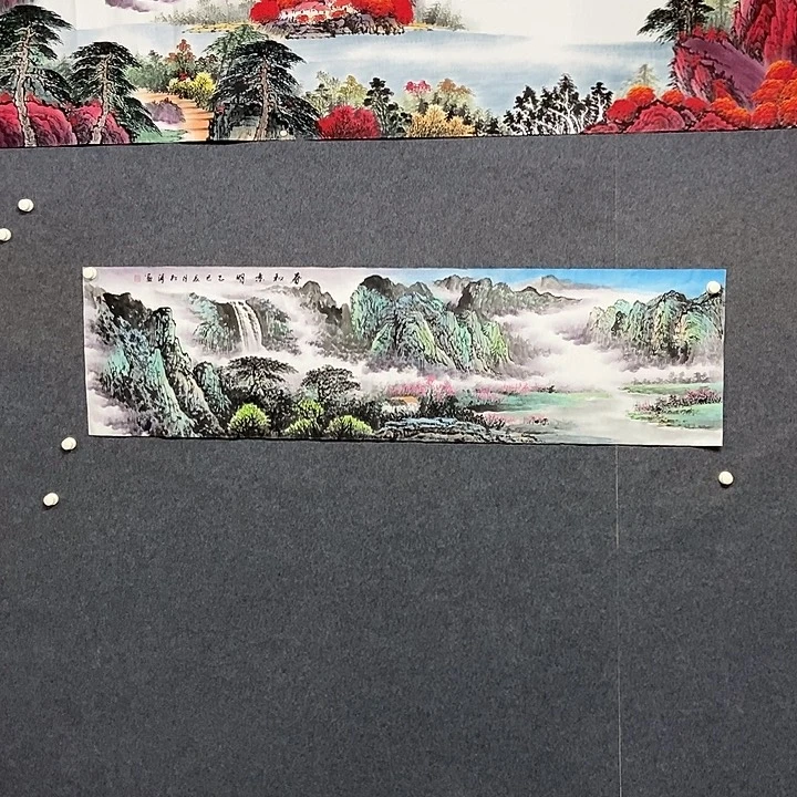 国画小六尺山水一副