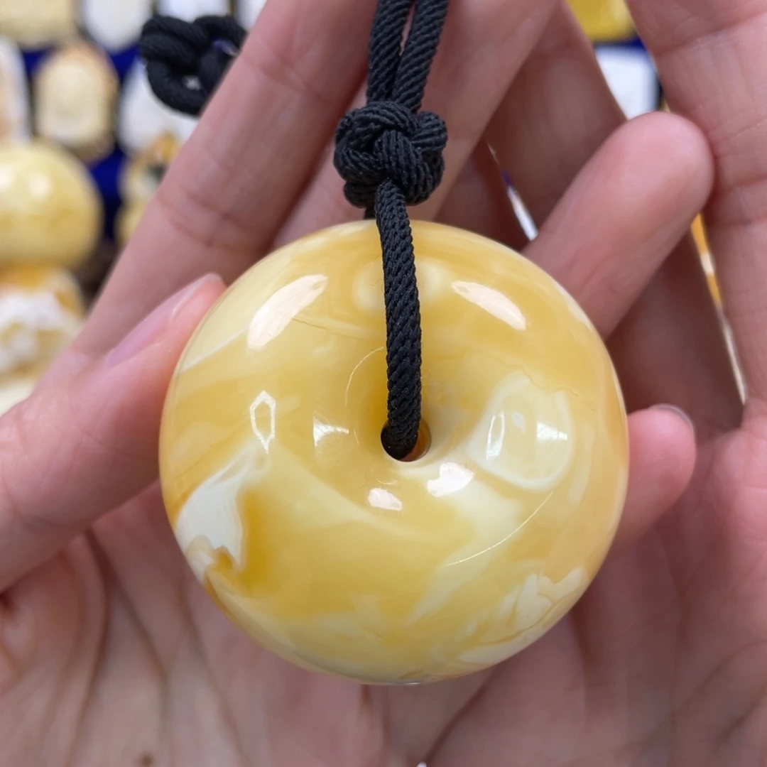 蜜蜡裸石未镶嵌琥珀蜜蜡扣子