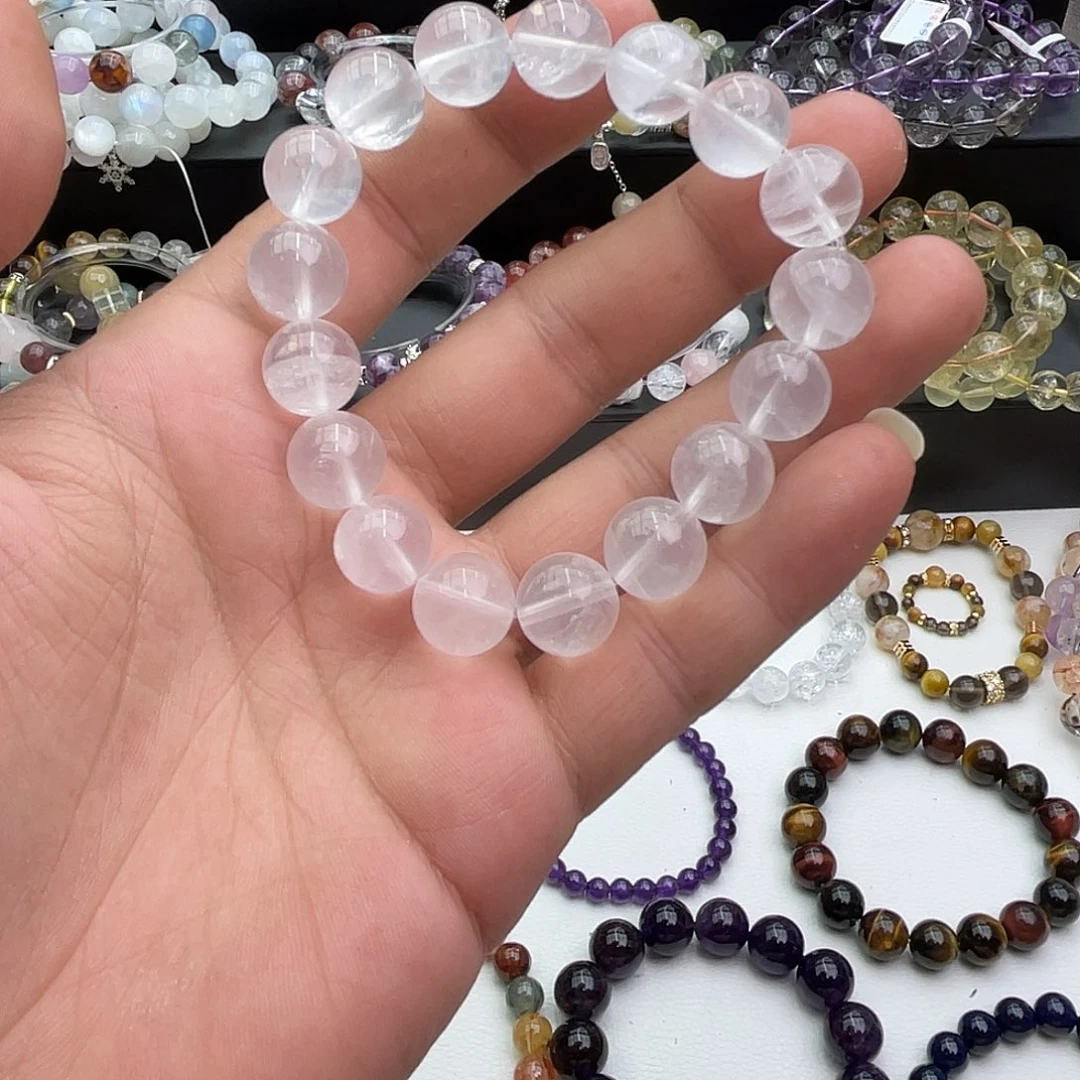 水晶手链未镶嵌卡12+奶白晶