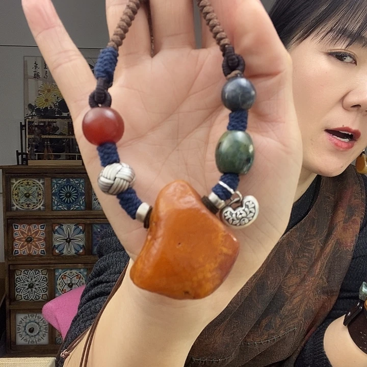 蜜蜡项链未镶嵌项链