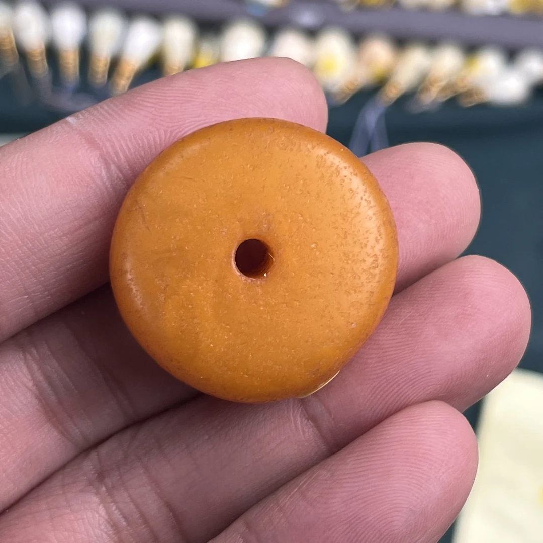 30mm左右天然原矿琥珀蜜蜡老蜜蜡平安扣吊坠