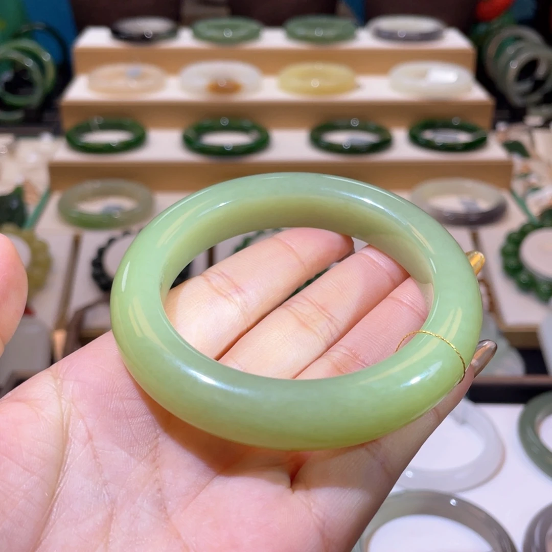 和田玉高品黄口手镯58、59未镶嵌