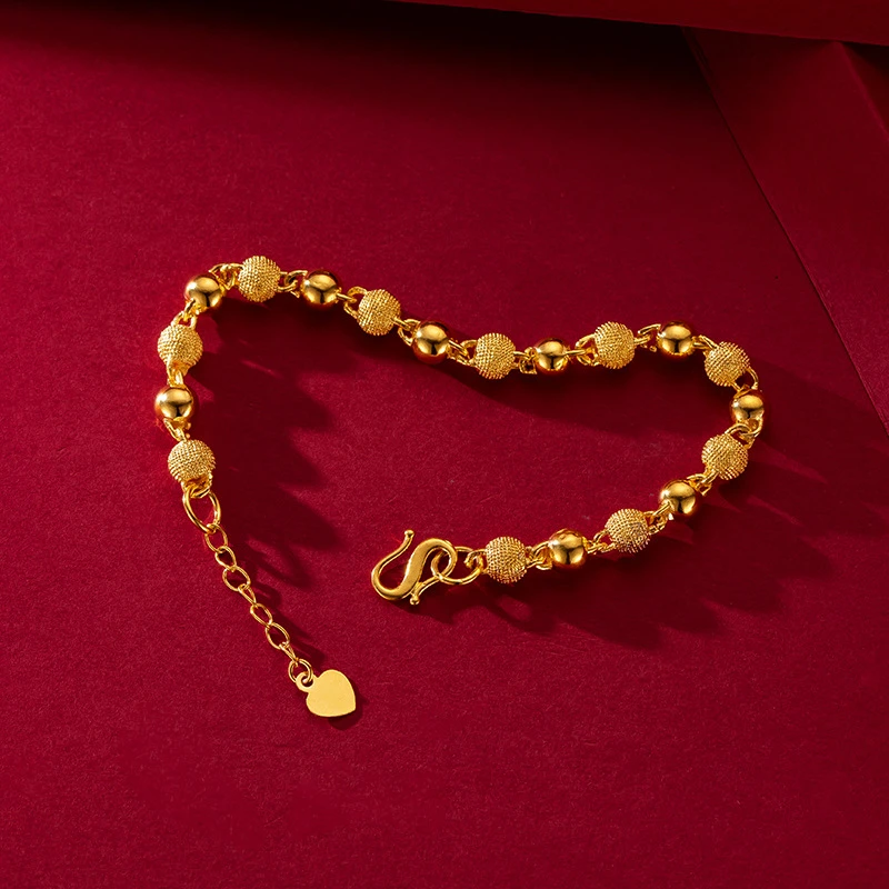 铜合金手链 珠珠手链女款时尚磨砂光面