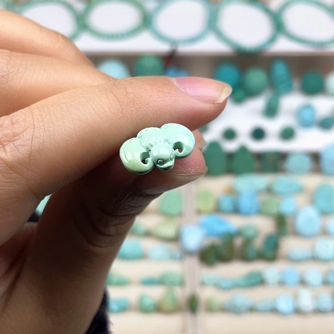 绿松石未镶嵌珠子