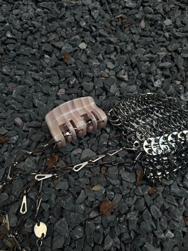 慧莹欧尼同款粉色甜美抓夹