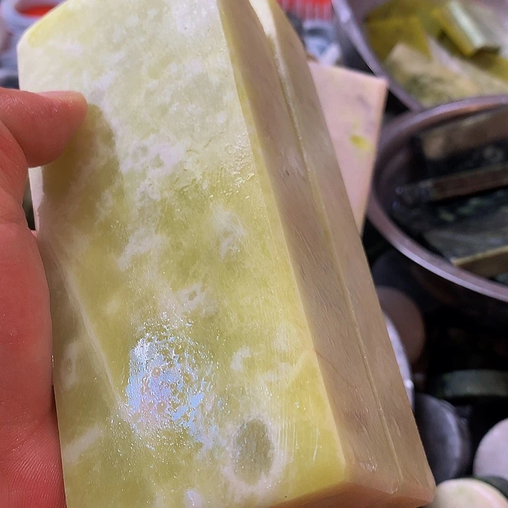 蛇纹石玉未镶嵌珠宝半成品老**1