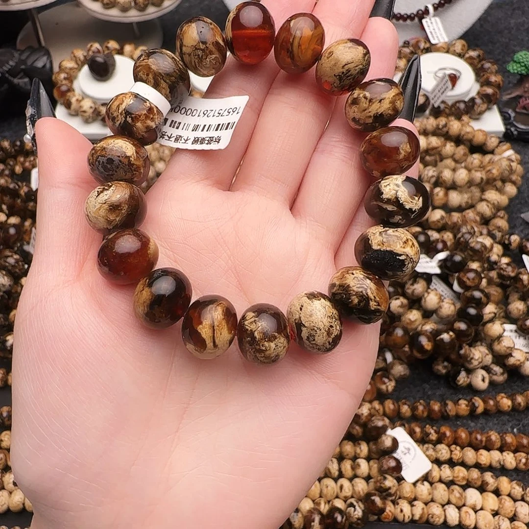 L***杰琥珀未镶嵌手链抚顺琥珀