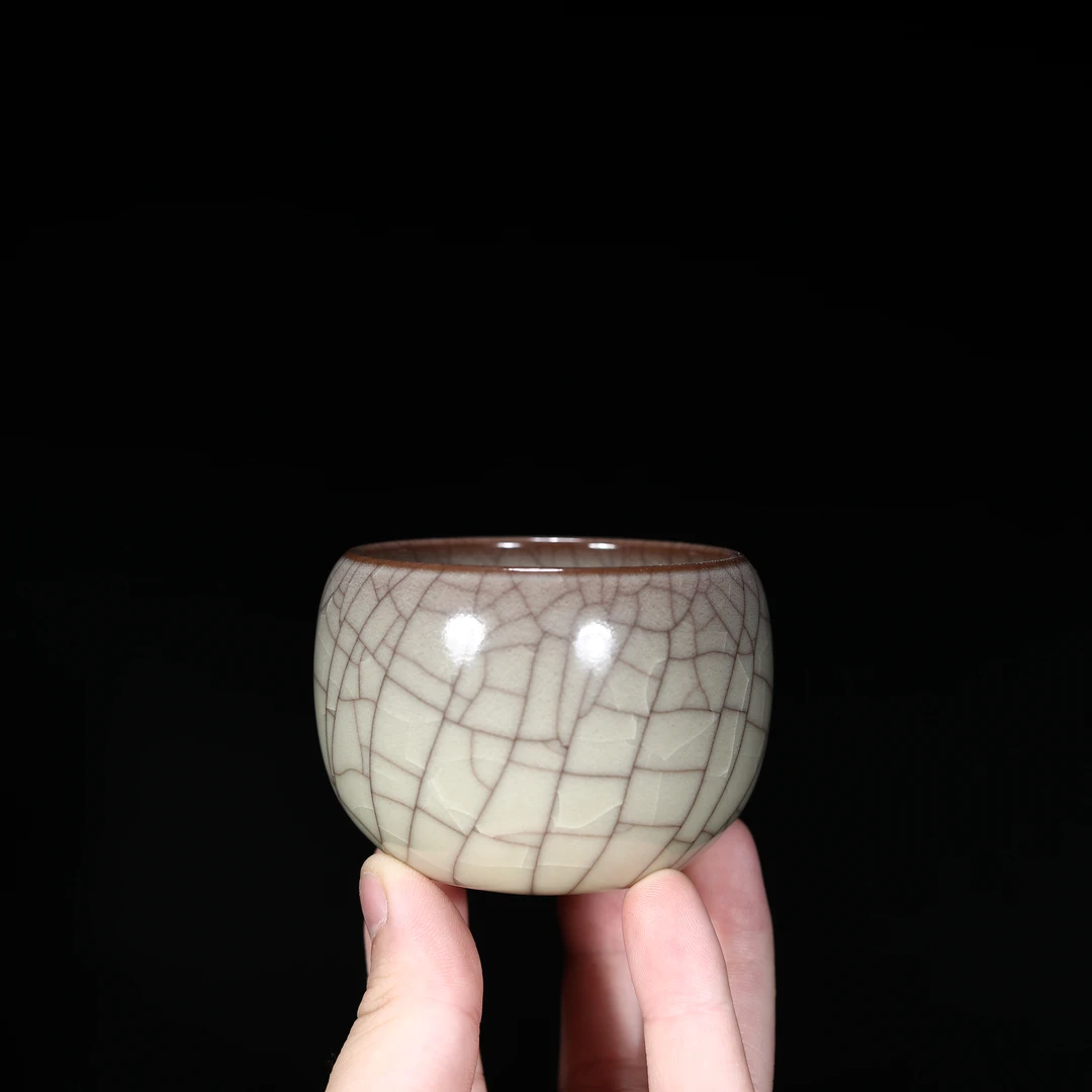 龙泉青瓷 传世哥窑 陈卫星 青钵杯