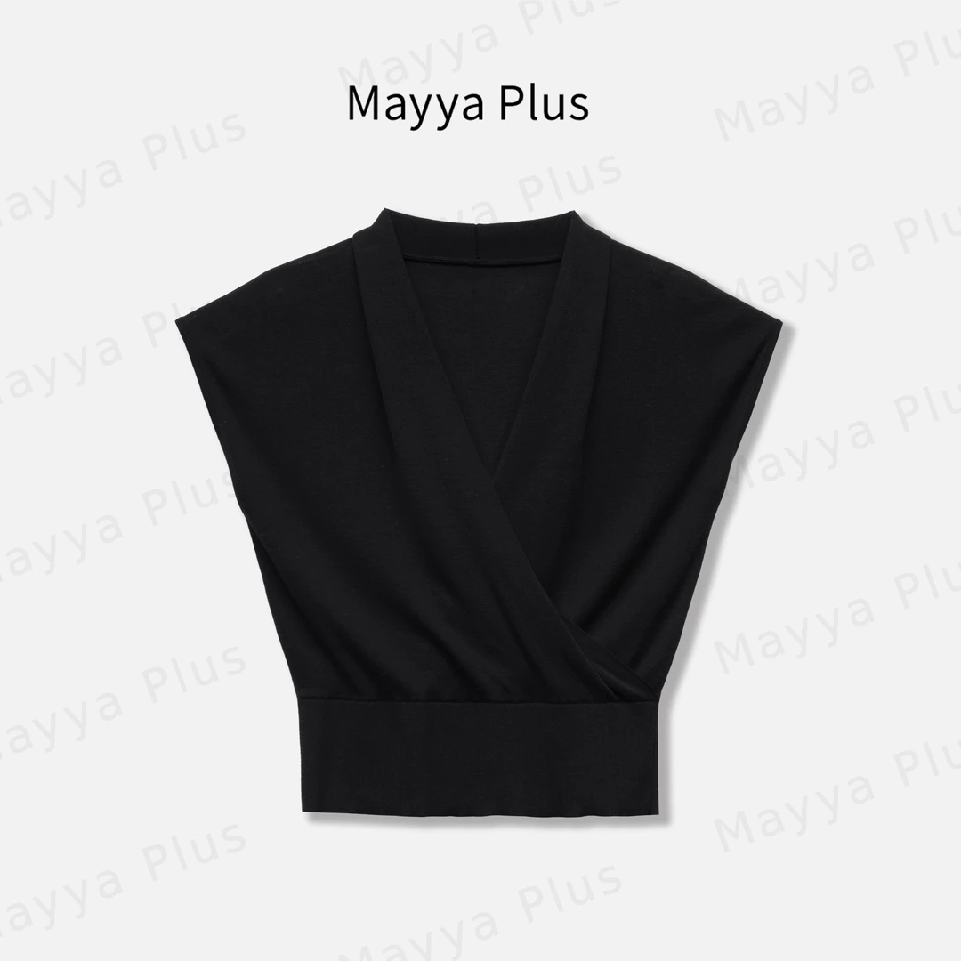 【闺阁千金】MayyaPlus麦芽定制慵懒风秋季新款V领针织上衣32536216