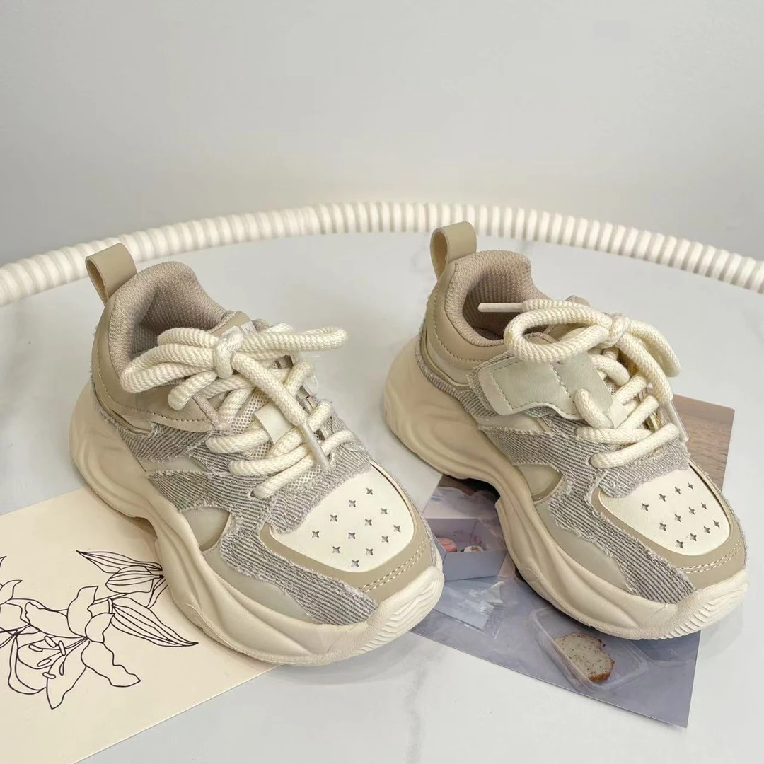 夏款两色女童百搭运动鞋红/米/乳粉色 2200