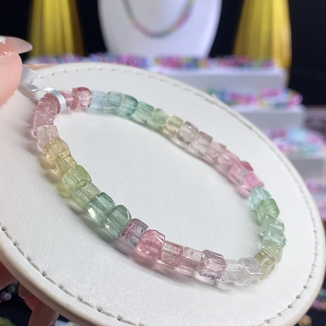 未镶嵌手链碧玺方糖