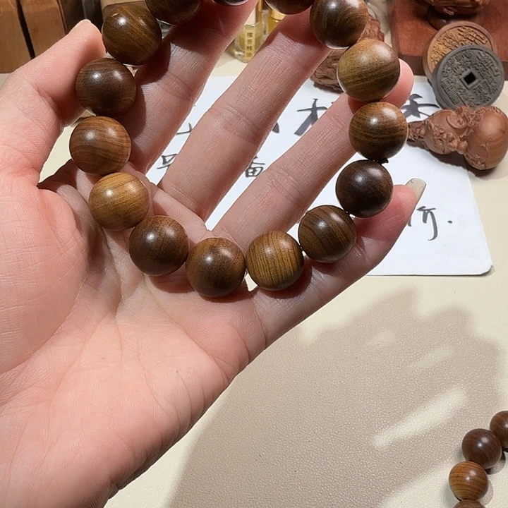 檀香木印度迈索尔老山檀香黑棕1.5/15横纹沉水