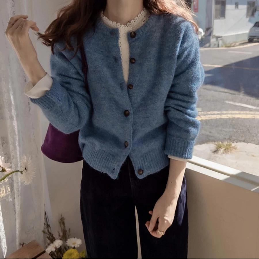 【吴总推荐】新款韩版女装上衣加厚休闲针织衫保暖时尚百搭宽松圆领