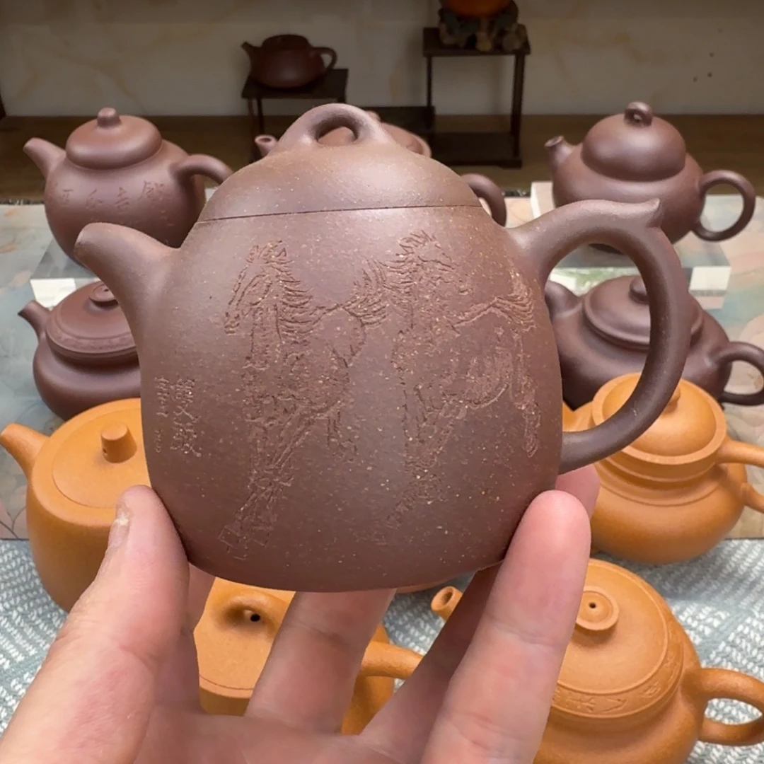 紫砂茶壶微瑕 秦权 紫泥 230cc