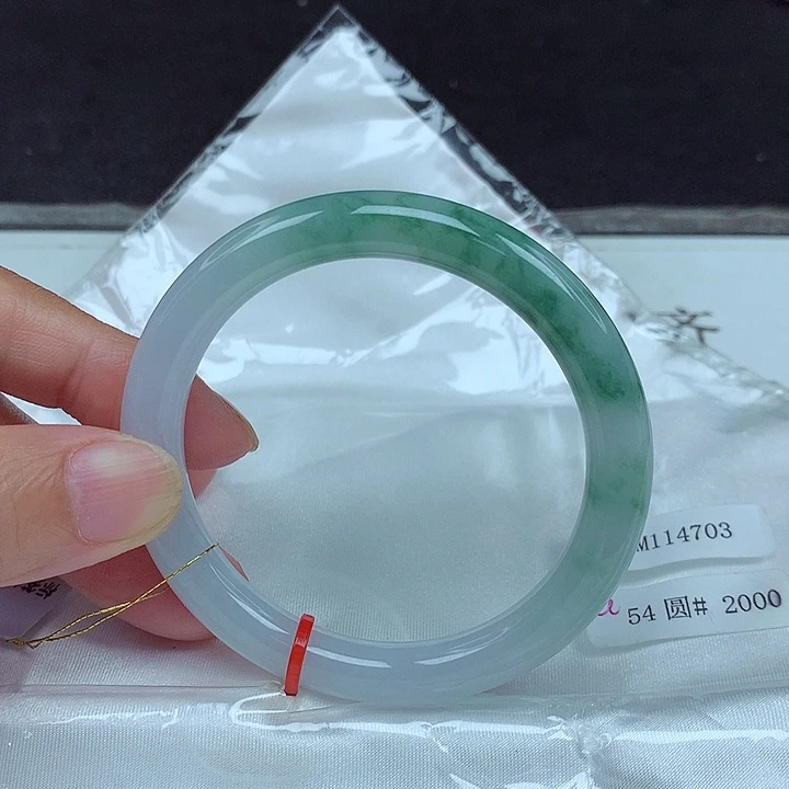 翡翠未镶嵌手镯54圈4703